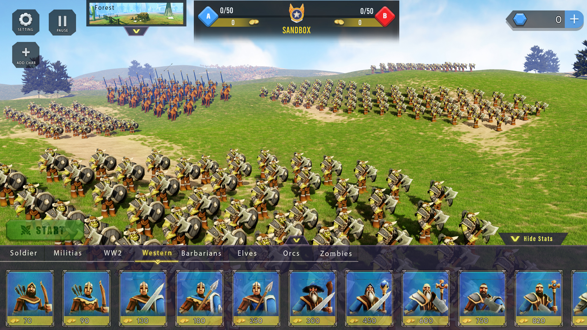 اسکرین شات 4 بازی Epic War Simulator Battle Game