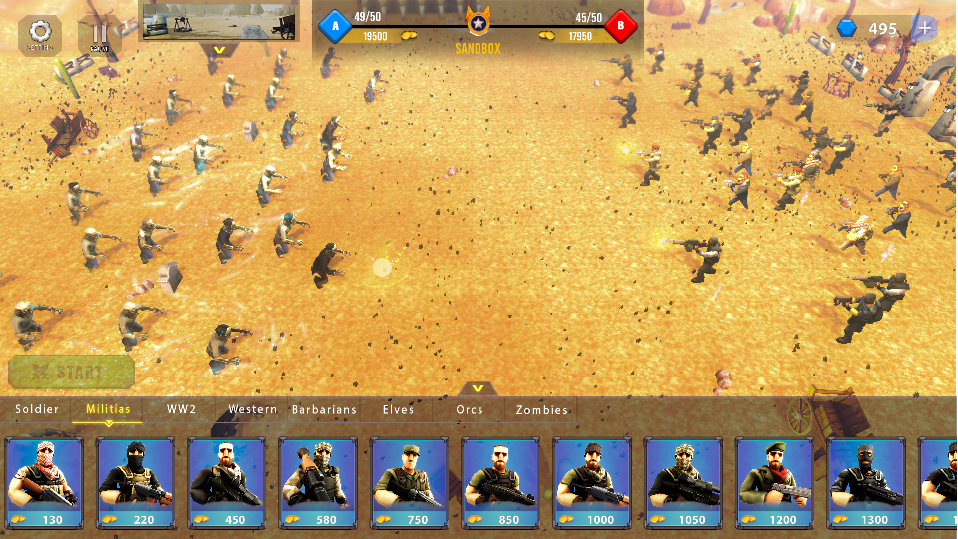 اسکرین شات 5 بازی Epic War Simulator Battle Game