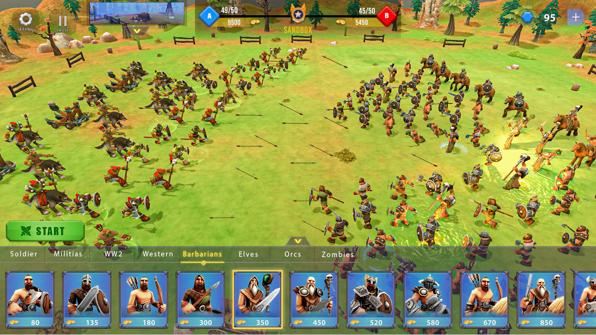 اسکرین شات 2 بازی Epic War Simulator Battle Game