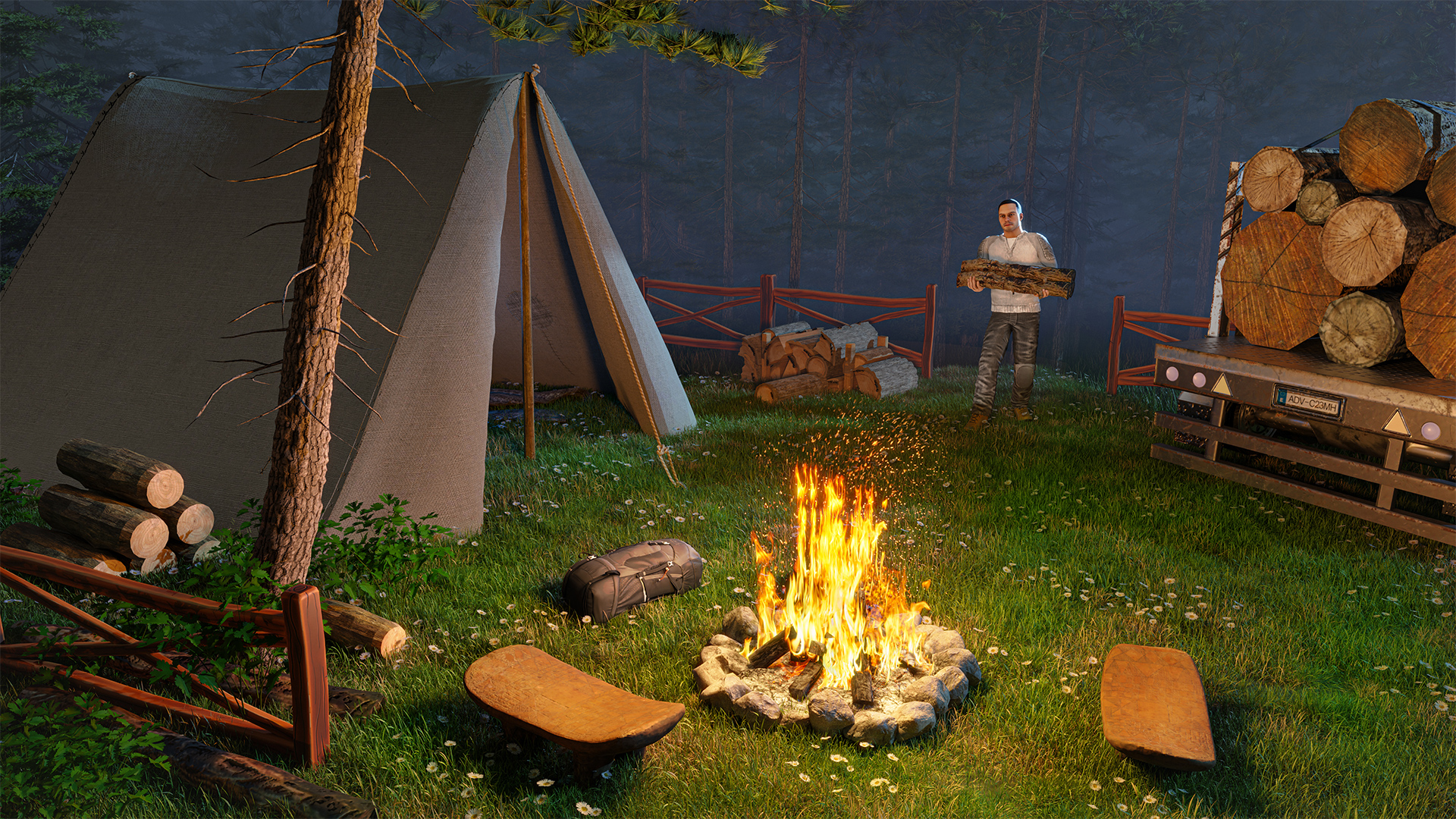 اسکرین شات 3 بازی Forest Camping Survival Sim 3D