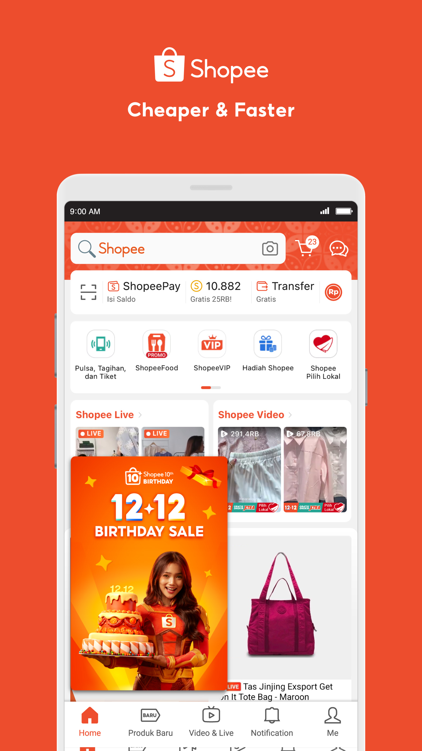 اسکرین شات 1 برنامه Shopee Indonesia