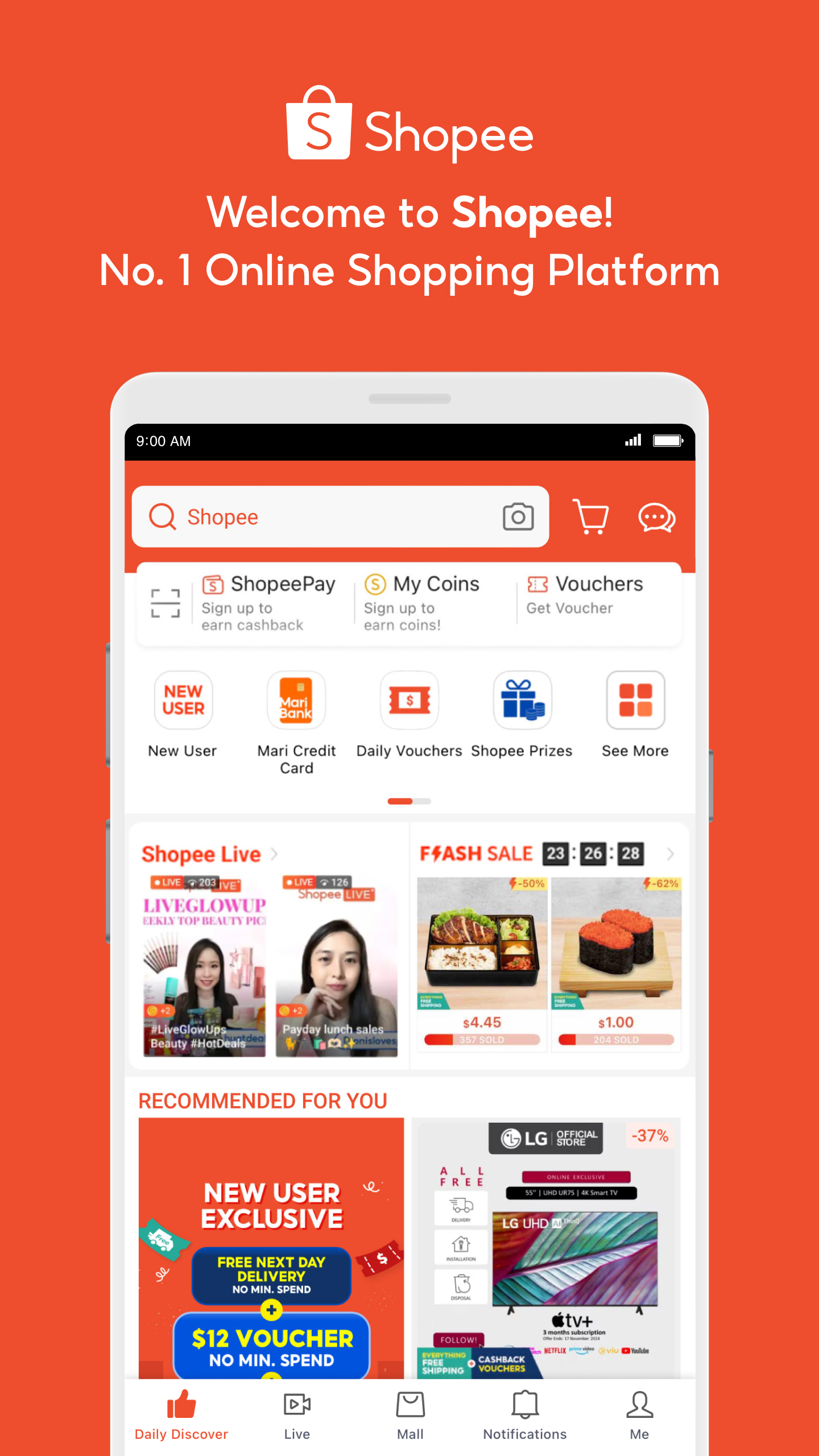اسکرین شات 1 برنامه Shopee: Shop Cheaper, Faster