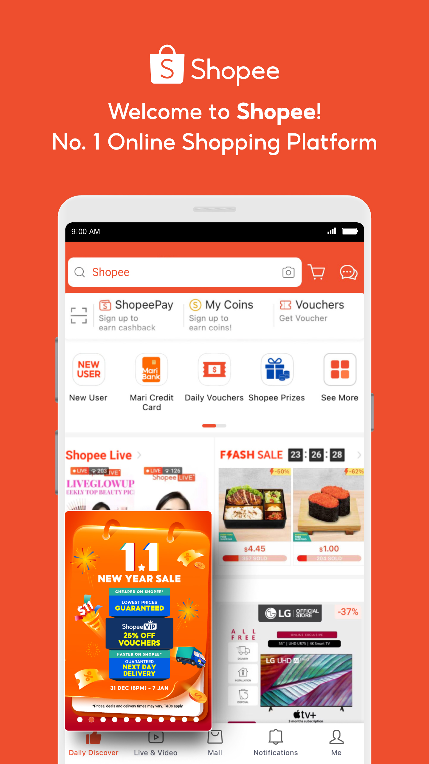 اسکرین شات 1 برنامه Shopee 1.1 New Year Party