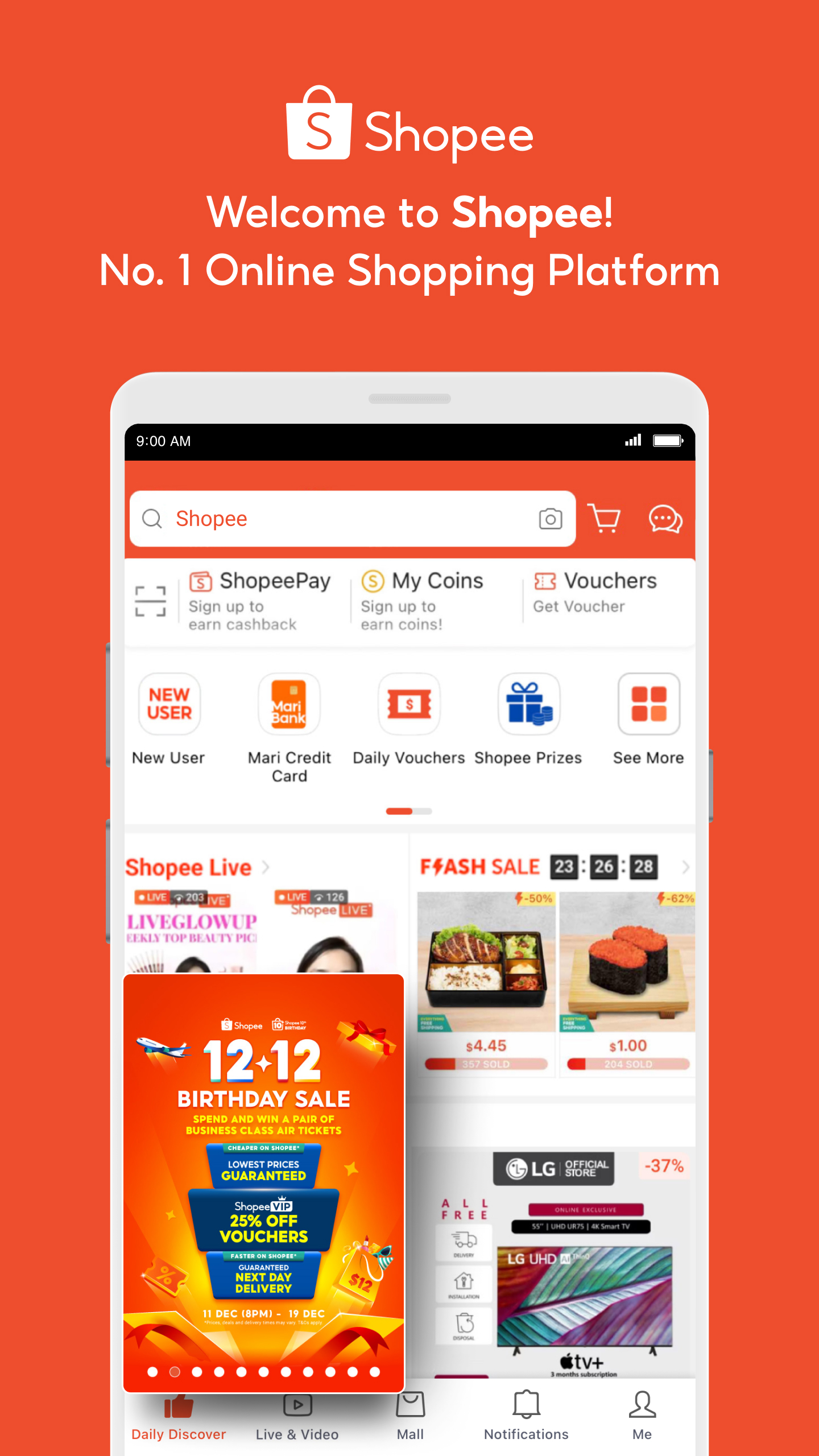 اسکرین شات 1 برنامه Shopee 12.12 Birthday Party