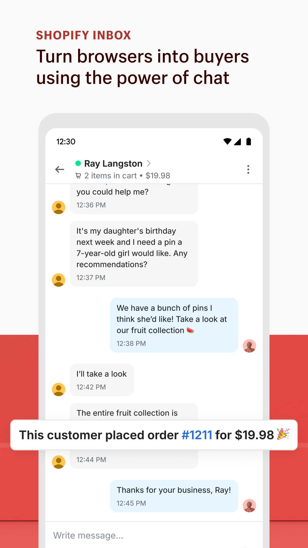 اسکرین شات 4 برنامه Shopify Inbox