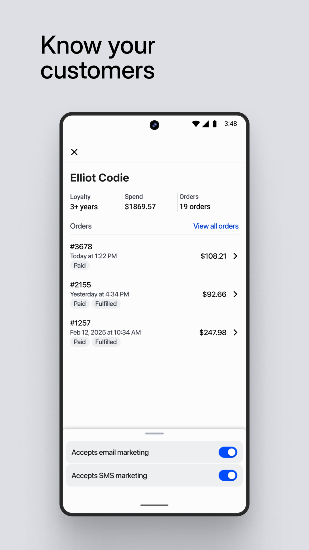 اسکرین شات 3 برنامه Shopify Point of Sale (POS)