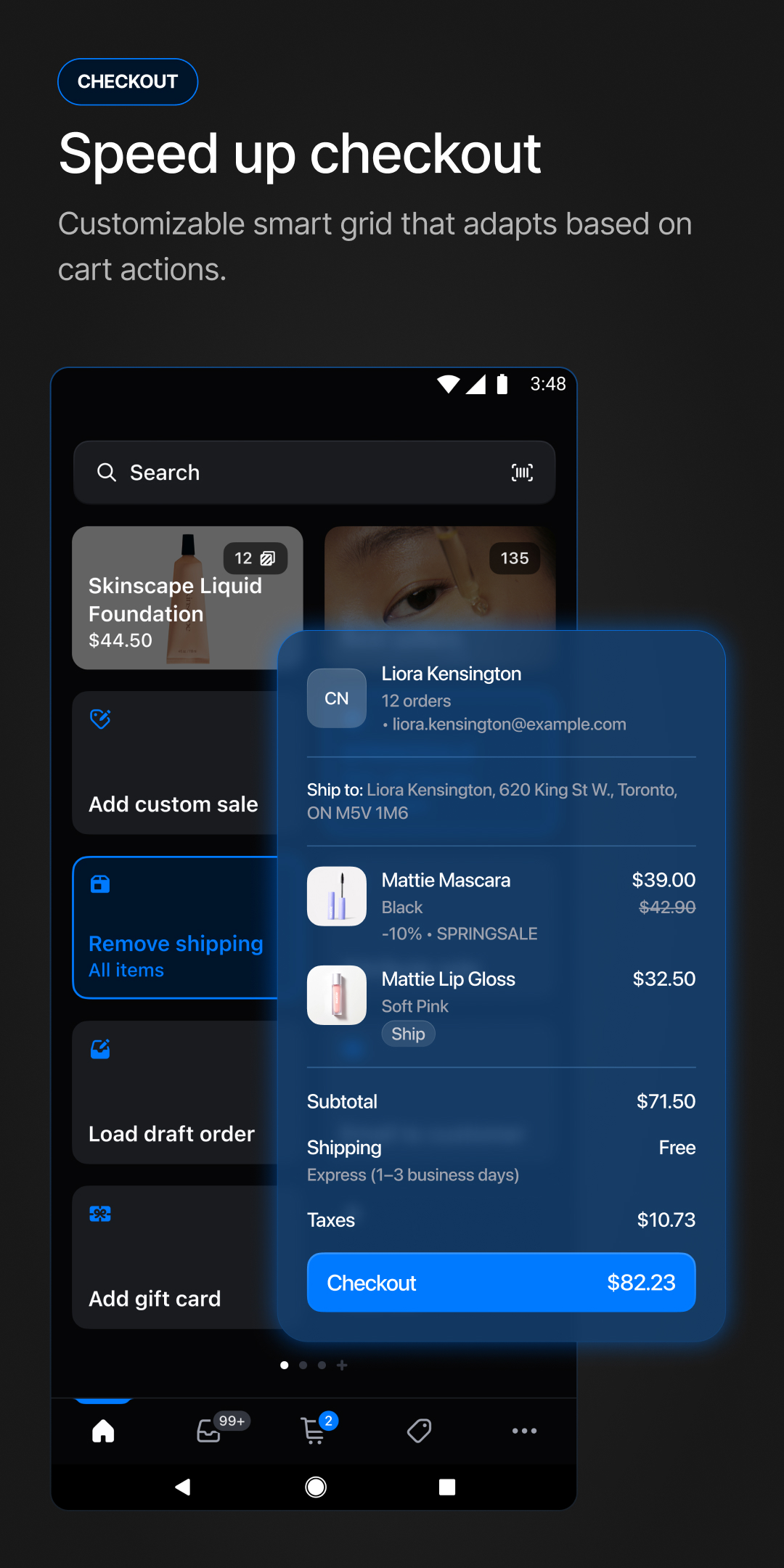 اسکرین شات 1 برنامه Shopify Point of Sale (POS)