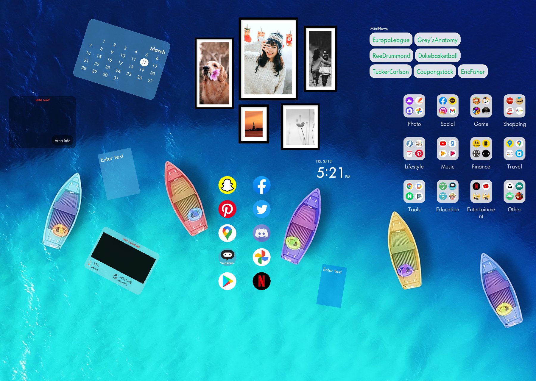 اسکرین شات 7 برنامه Wide Launcher