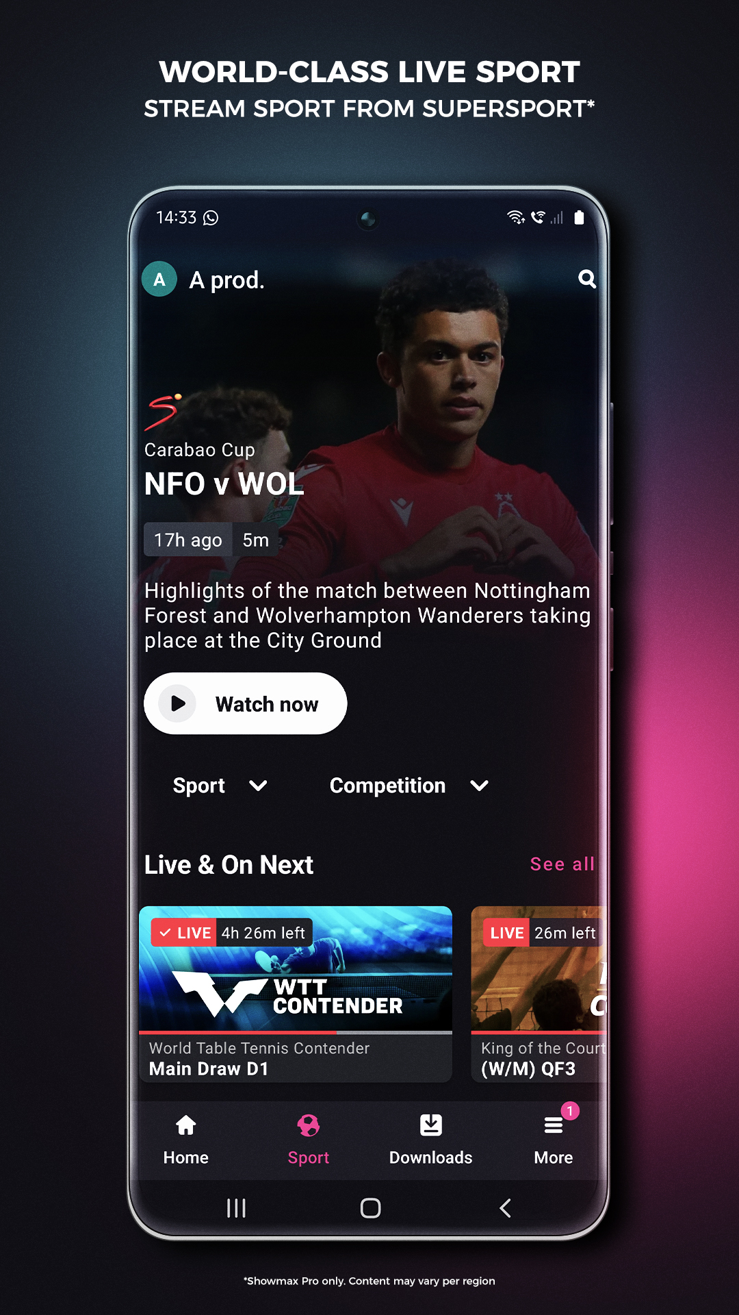 اسکرین شات 2 برنامه Showmax 1.0