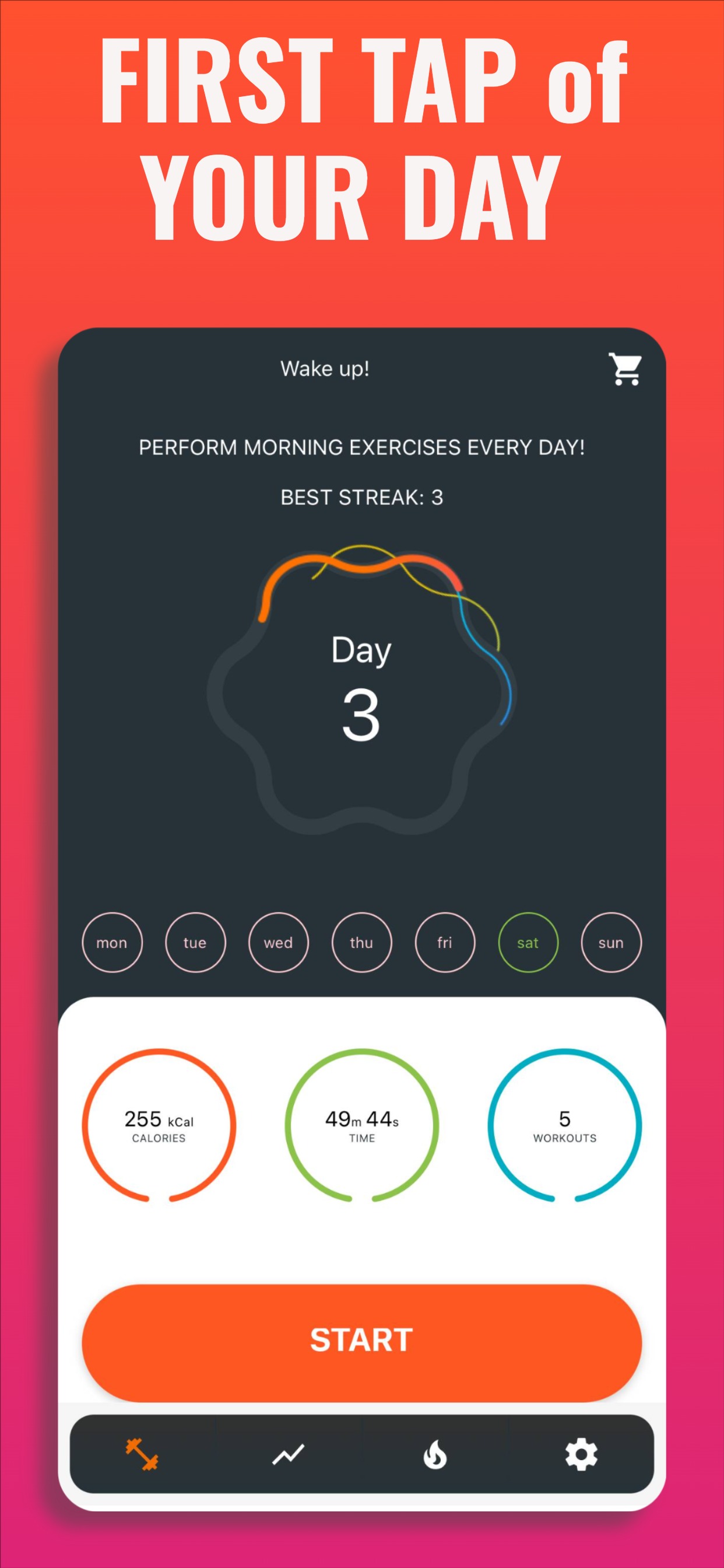 اسکرین شات 1 برنامه Morning exercises - Wake up