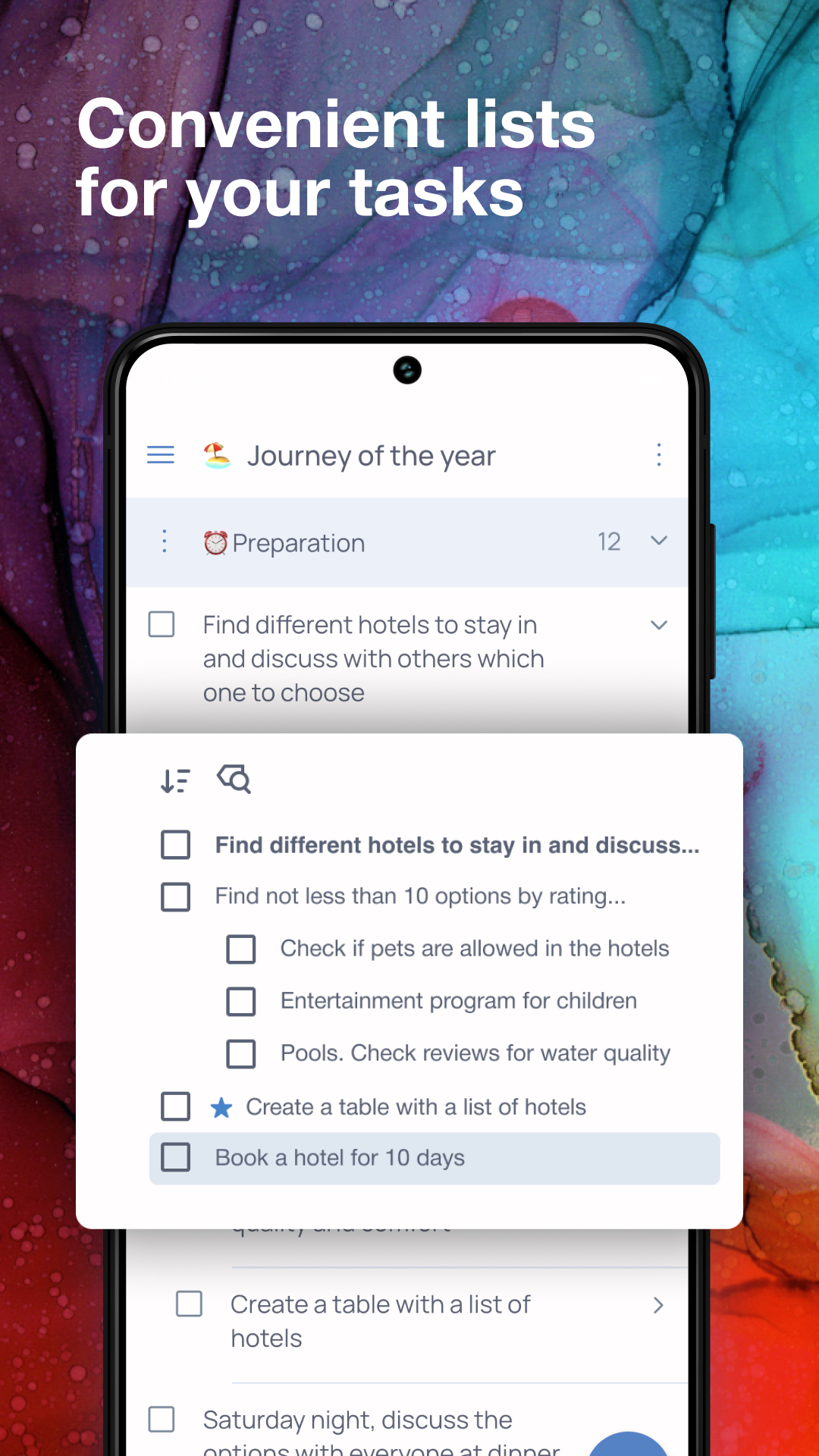 اسکرین شات 1 برنامه SingularityApp: To Do Lists