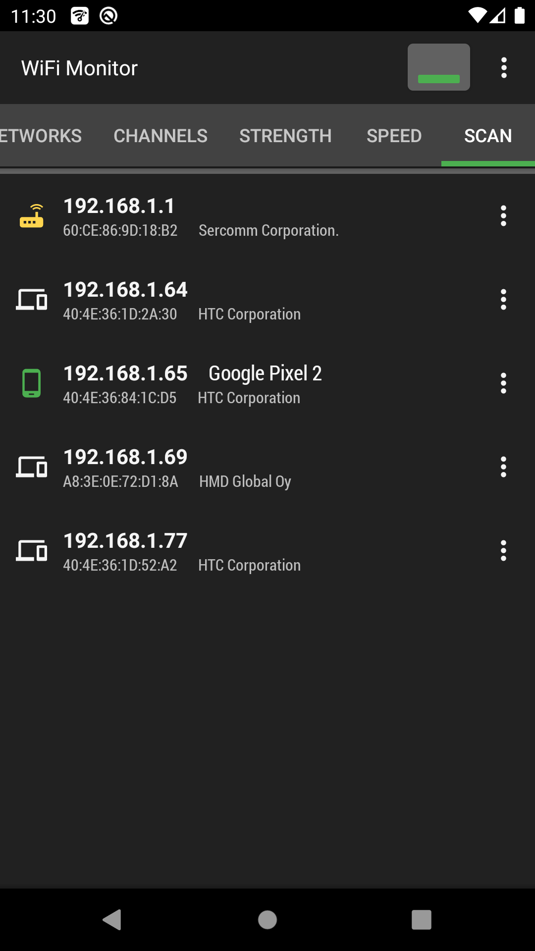 اسکرین شات 5 برنامه WiFi Monitor: network analyzer