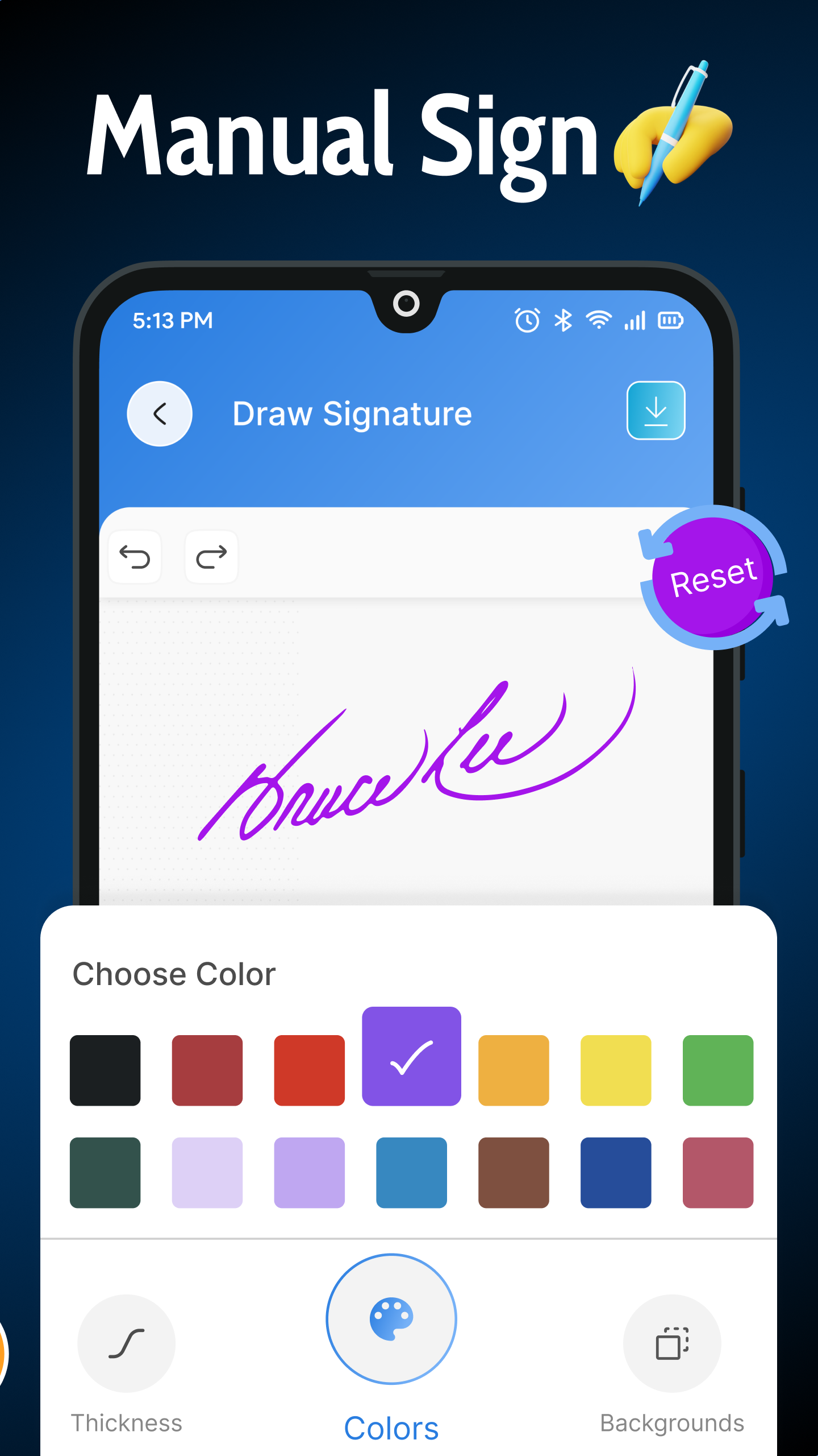 اسکرین شات 2 برنامه Signature Maker: Sign Creator
