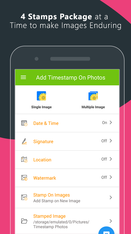 اسکرین شات 3 برنامه Add Timestamp on Gallery Photo