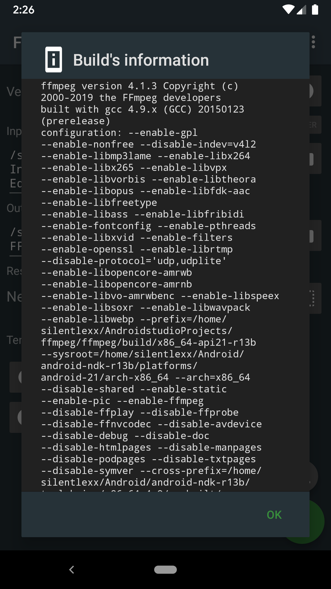 اسکرین شات 5 برنامه FFmpeg Media Encoder