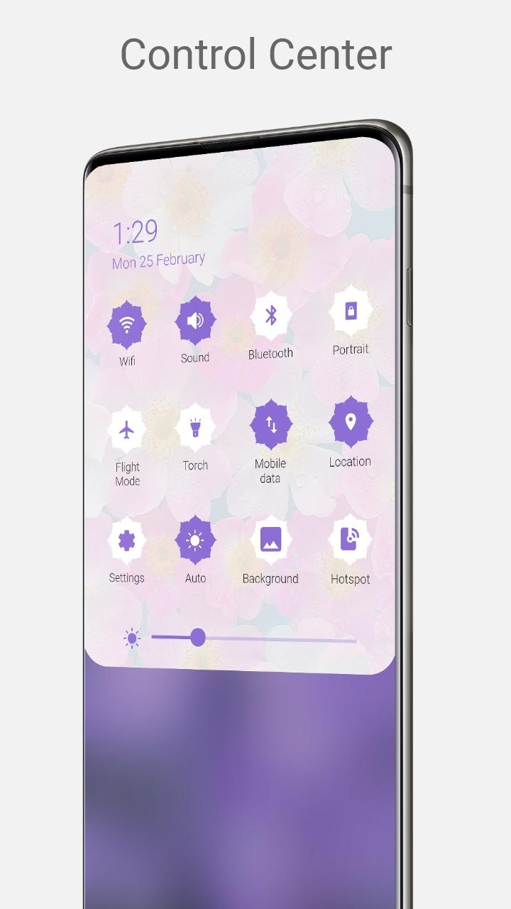 اسکرین شات 2 برنامه Flower Lock Screen
