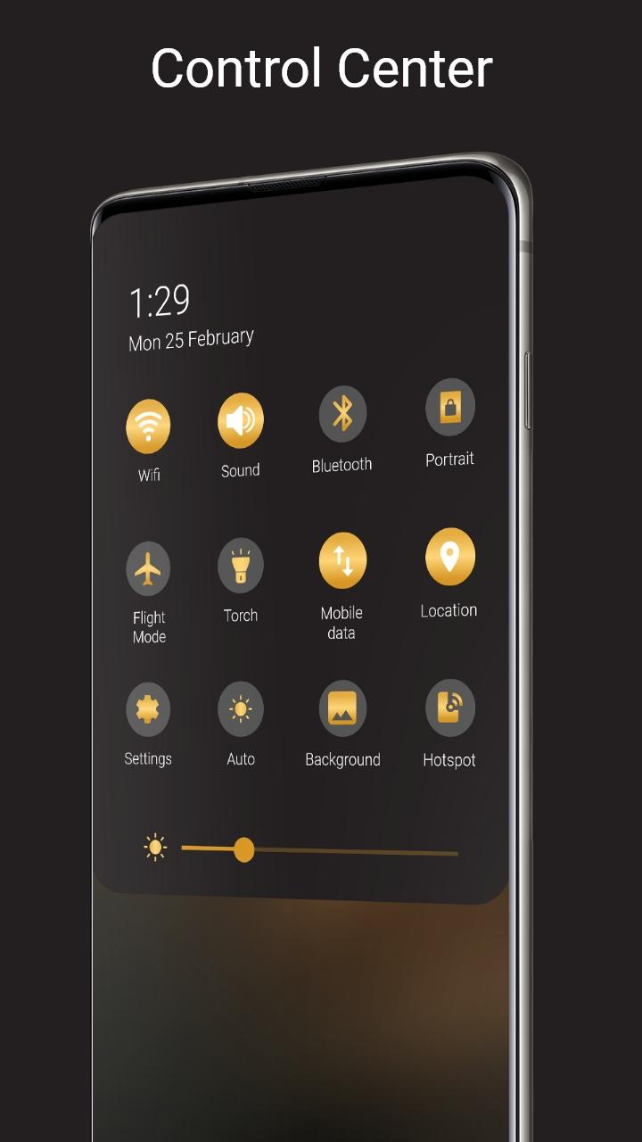 اسکرین شات 2 برنامه Pure Gold Lock Screen