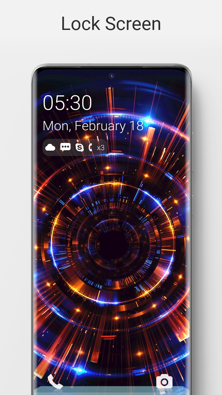 اسکرین شات 1 برنامه Modern Style Lockscreen