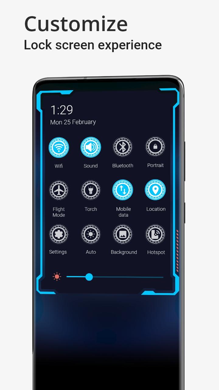 اسکرین شات 2 برنامه Modern Style Lockscreen