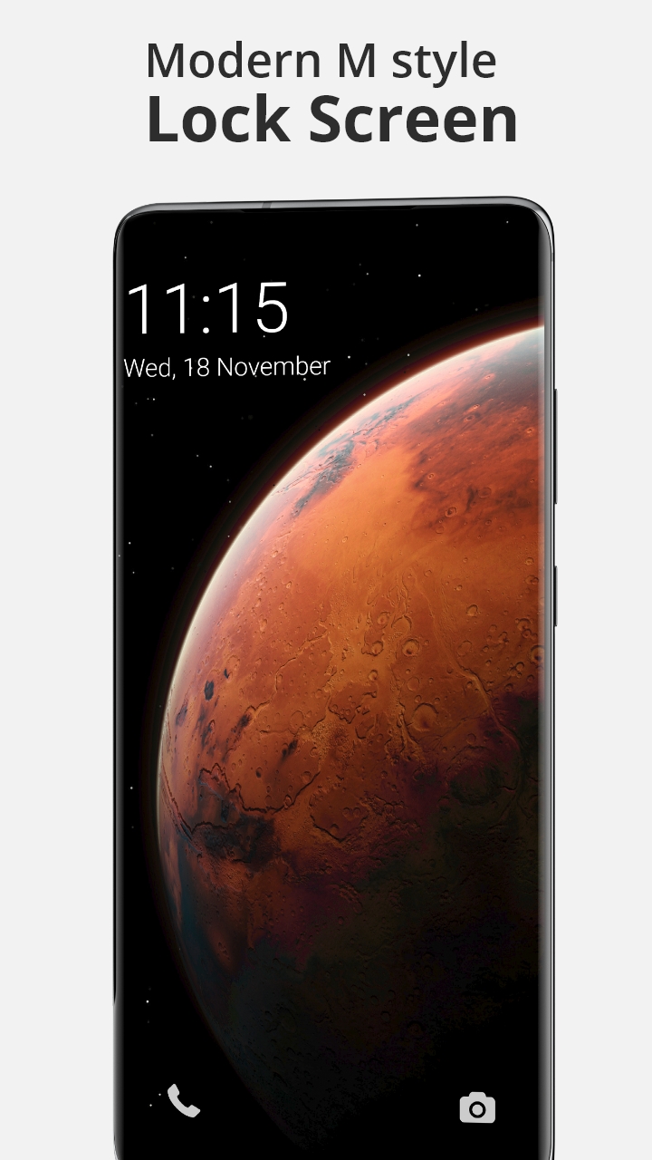 اسکرین شات 1 برنامه Modern Mi style Lock Screen