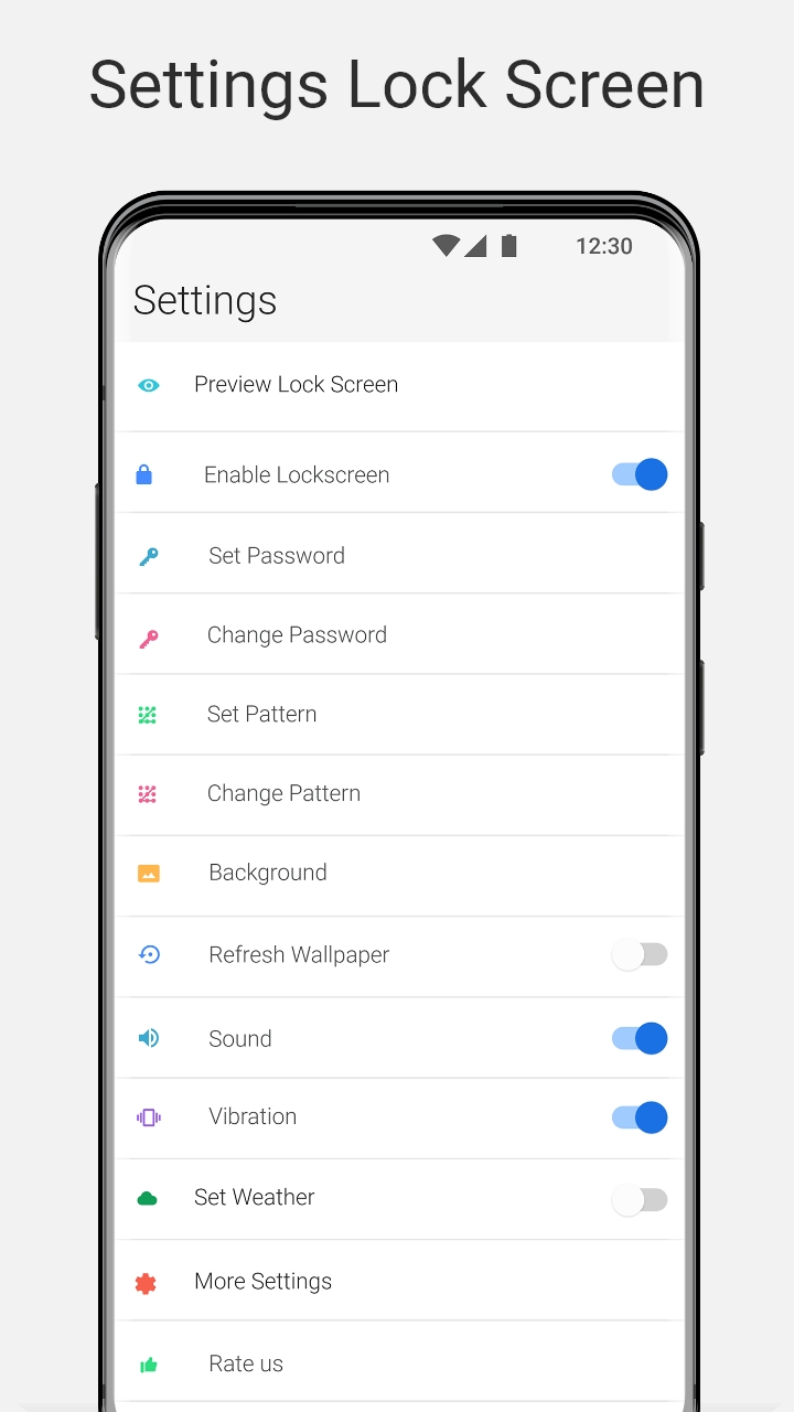 اسکرین شات 5 برنامه Modern Mi style Lock Screen