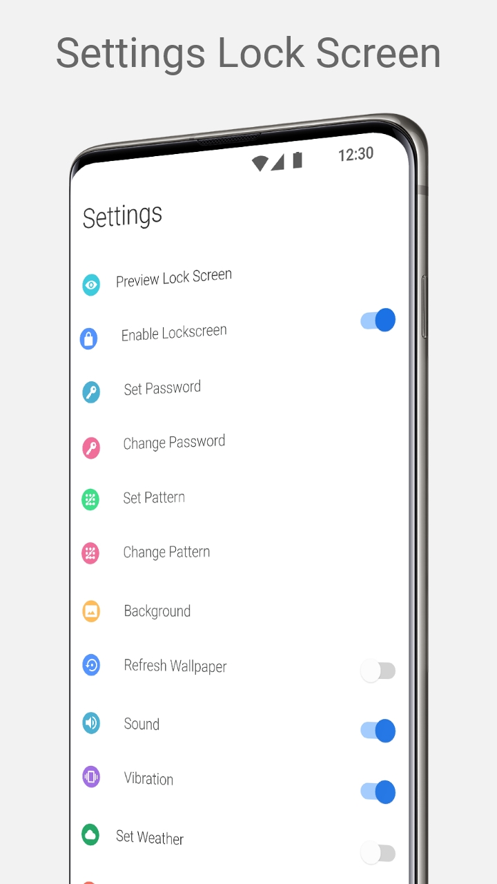 اسکرین شات 5 برنامه Lock Screen For Android 12 Sty