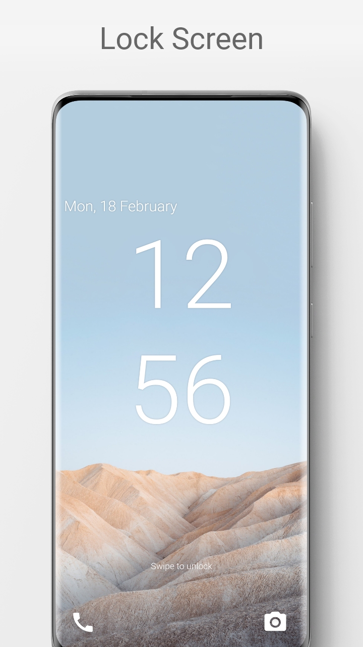 اسکرین شات 1 برنامه Lock Screen For Android 12 Sty