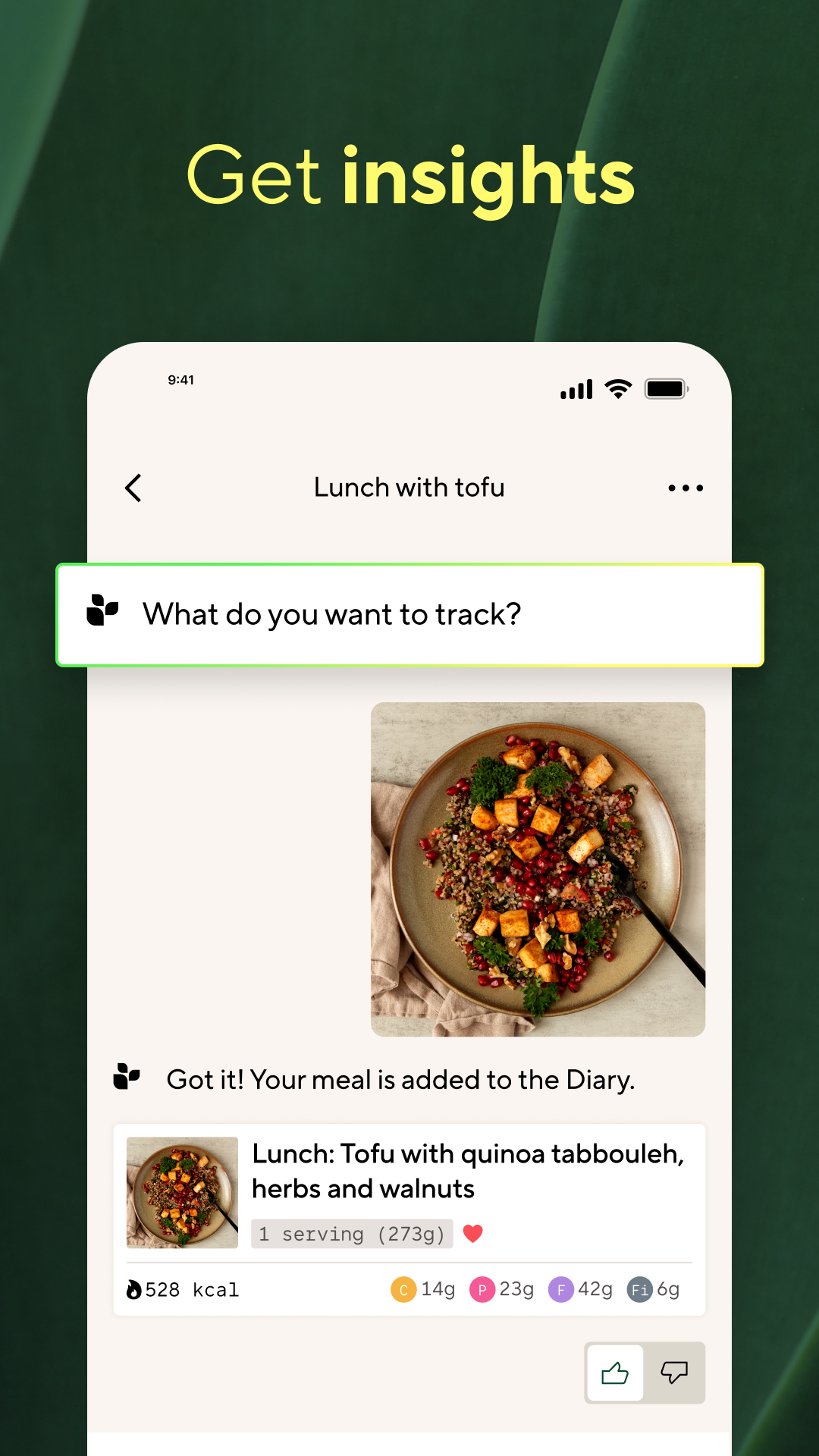 اسکرین شات 4 برنامه Lifesum: AI Calorie Tracker