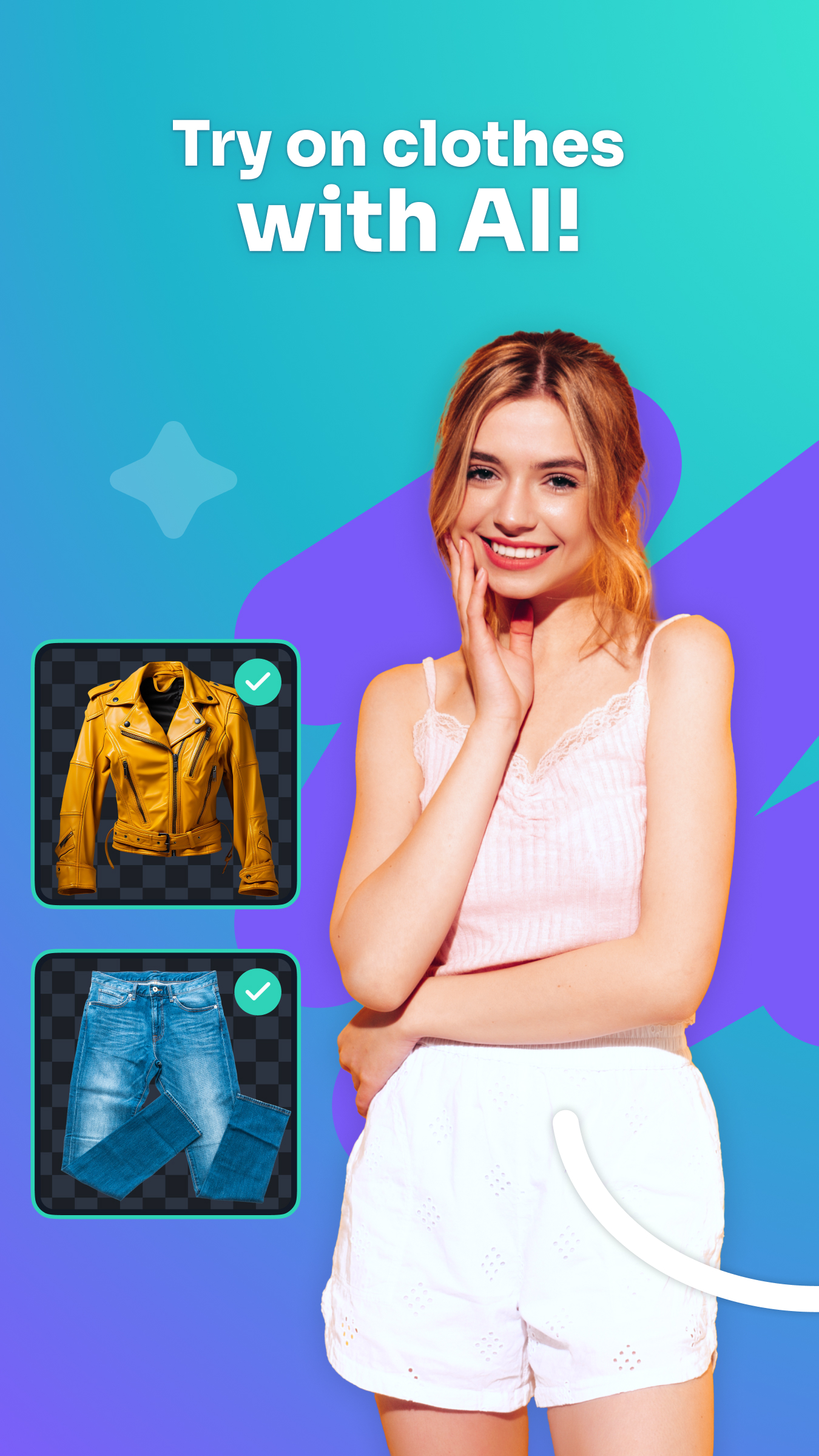 اسکرین شات 1 برنامه FitRoom: Virtual Try On Clothe