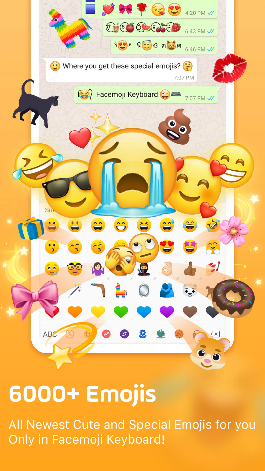 اسکرین شات 2 برنامه Facemoji AI Emoji Keyboard