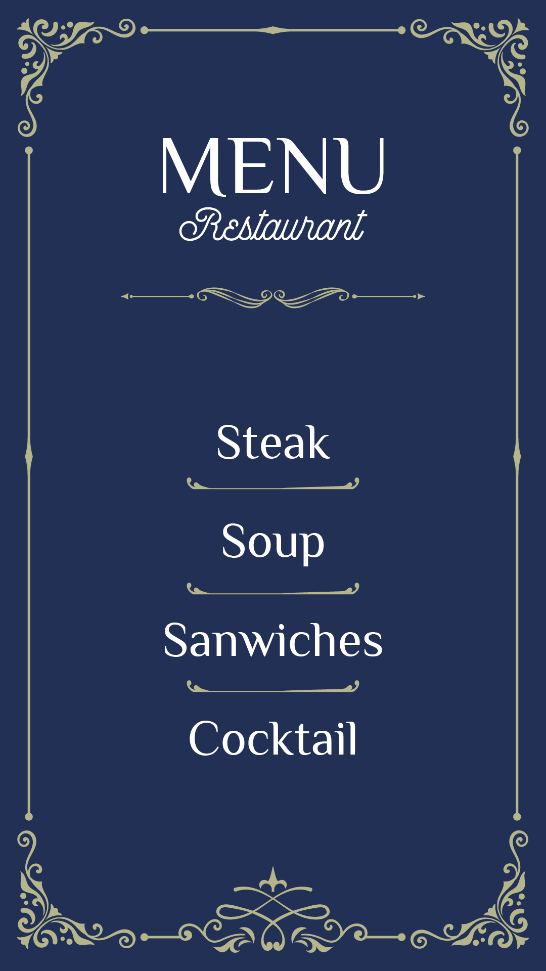 اسکرین شات 5 برنامه Vintage Design - Menu and Logo