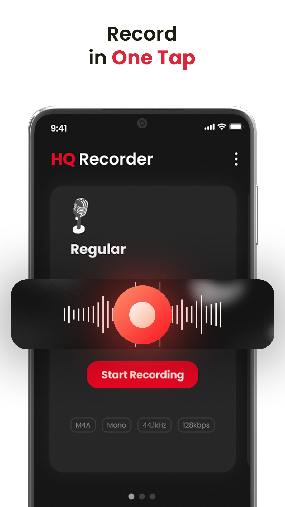 اسکرین شات 2 برنامه HQ Recorder - Record Audio