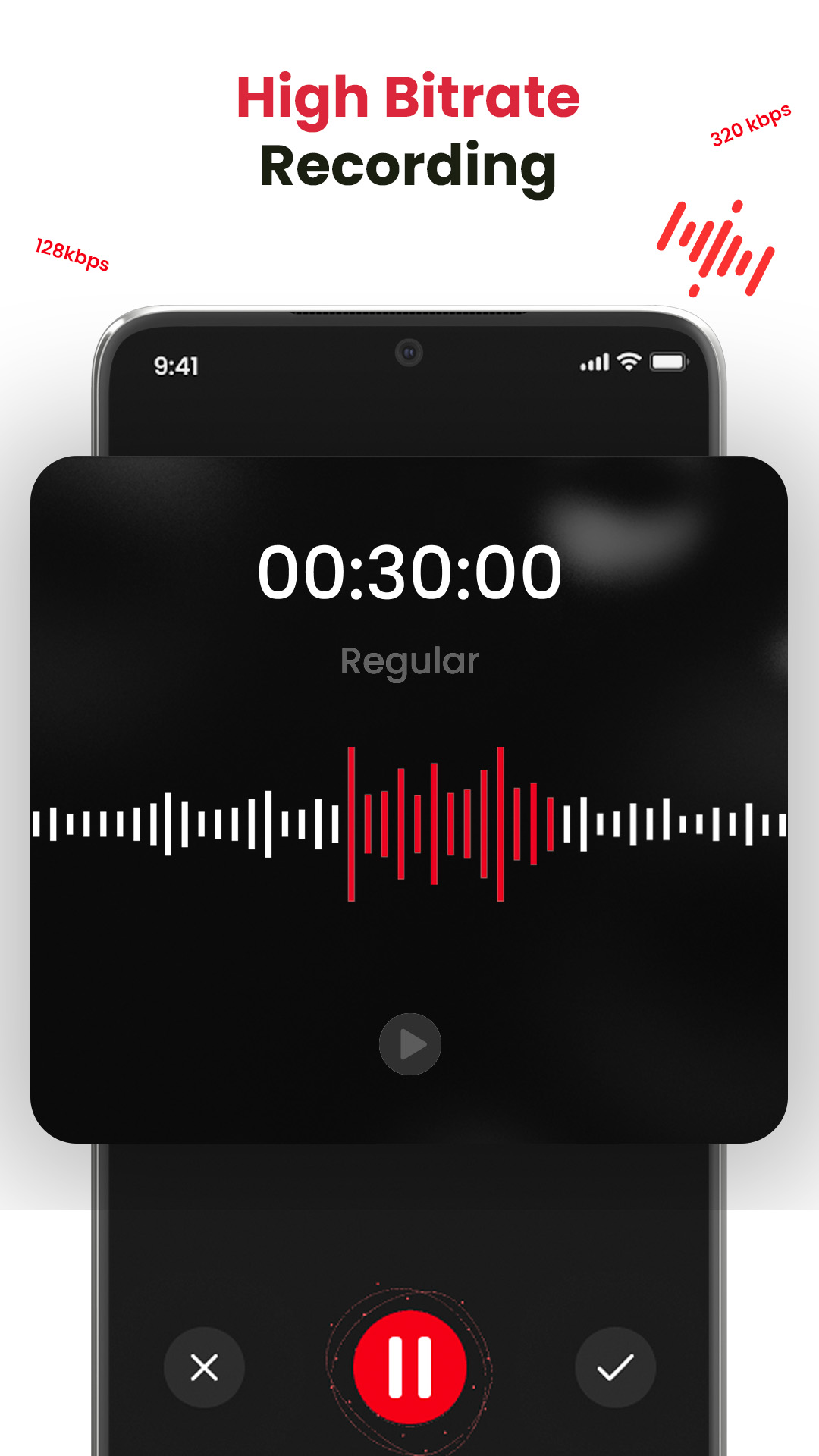 اسکرین شات 3 برنامه HQ Recorder - Record Audio