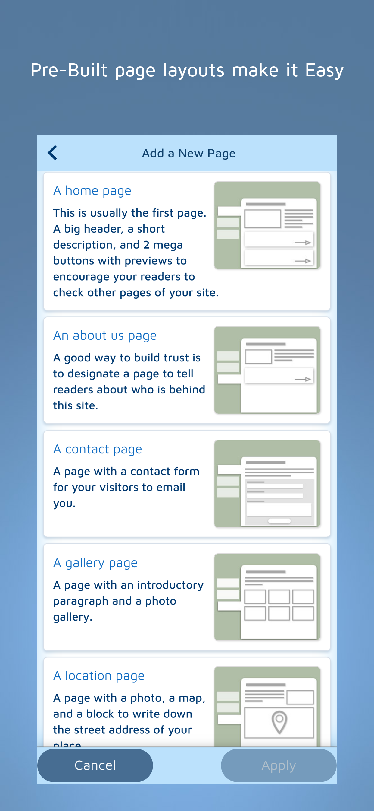 اسکرین شات 3 برنامه FreeSite - Website Maker