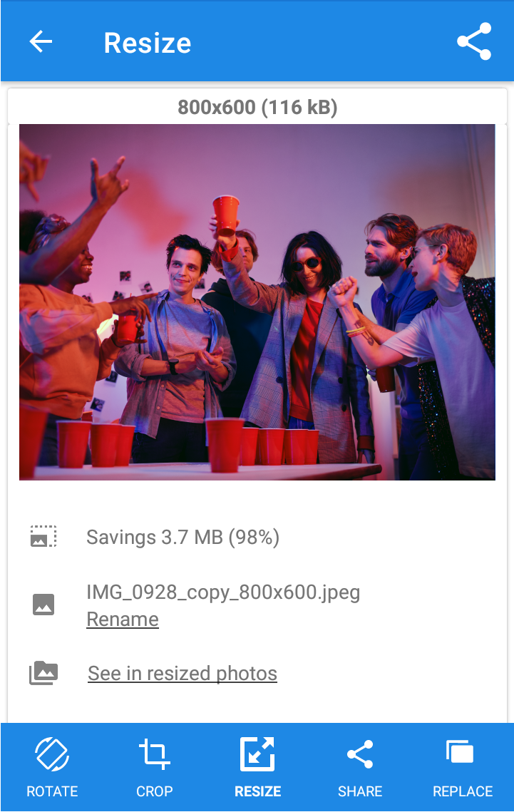 اسکرین شات 5 برنامه Photo & Picture Resizer