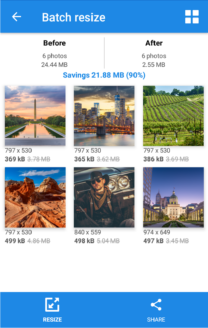 اسکرین شات 7 برنامه Photo & Picture Resizer