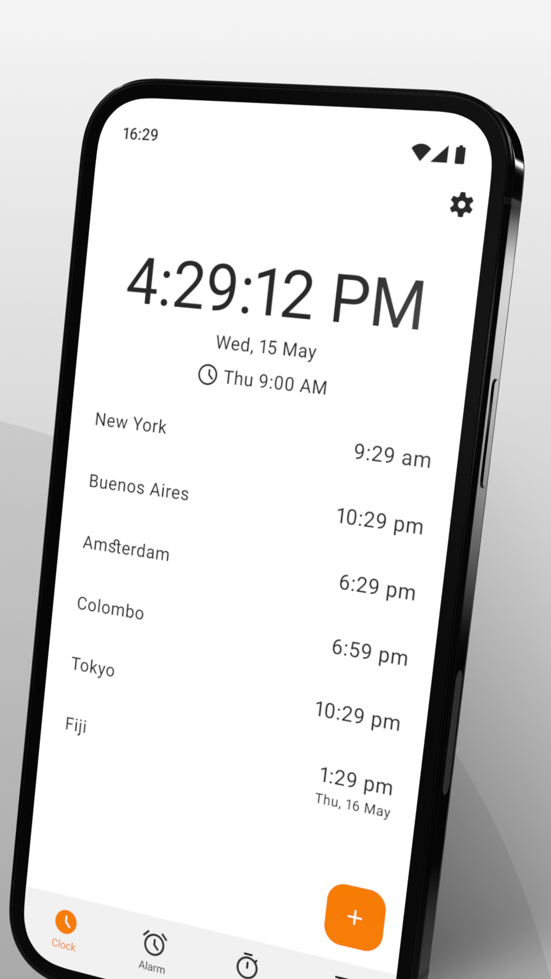 اسکرین شات 3 برنامه Simple Clock - Alarm & Timer