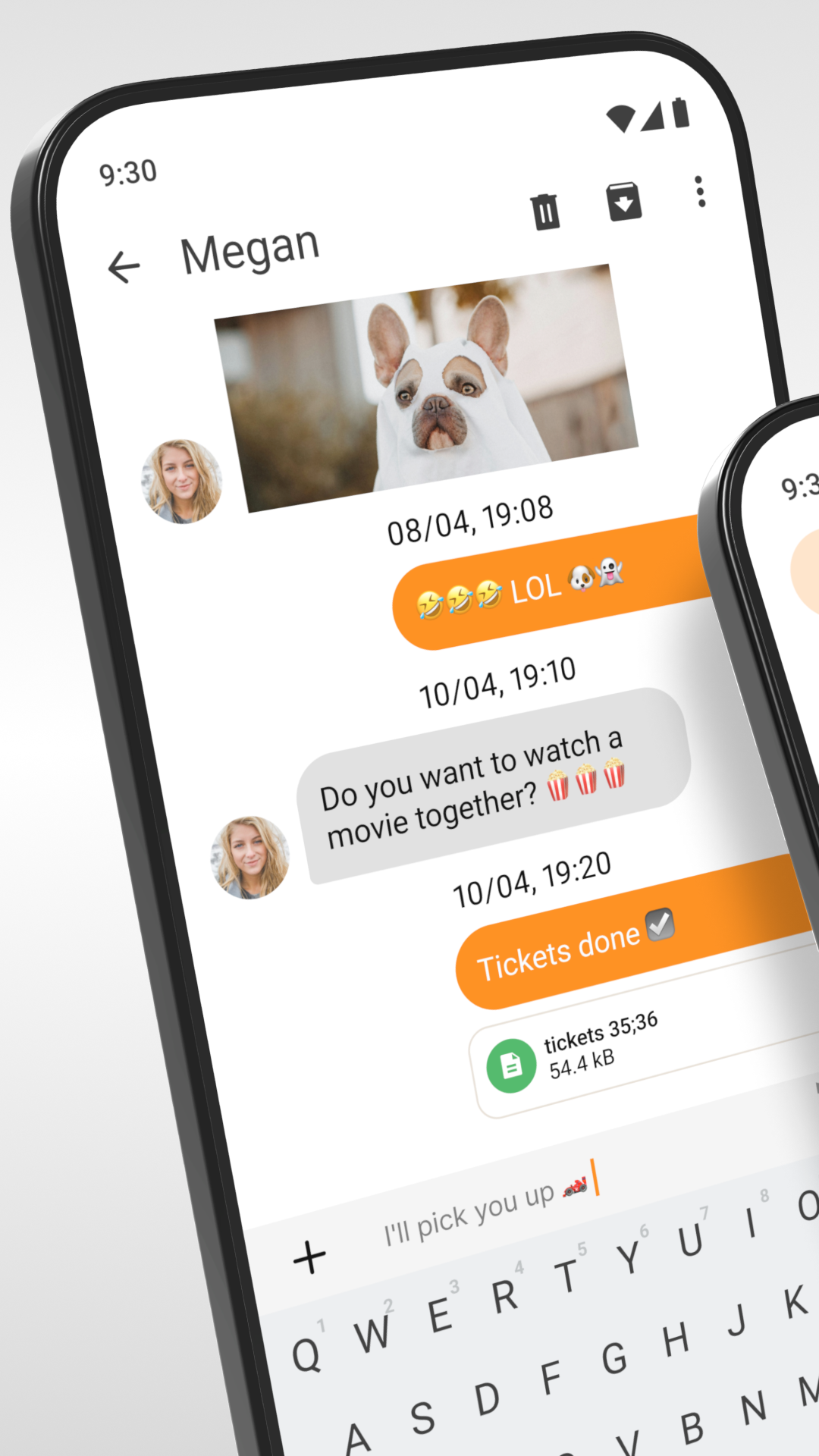 اسکرین شات 2 برنامه Simple SMS Messenger