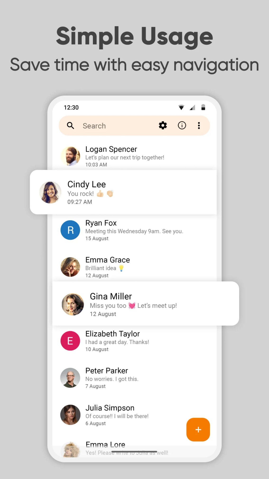 اسکرین شات 2 برنامه Simple SMS Messenger
