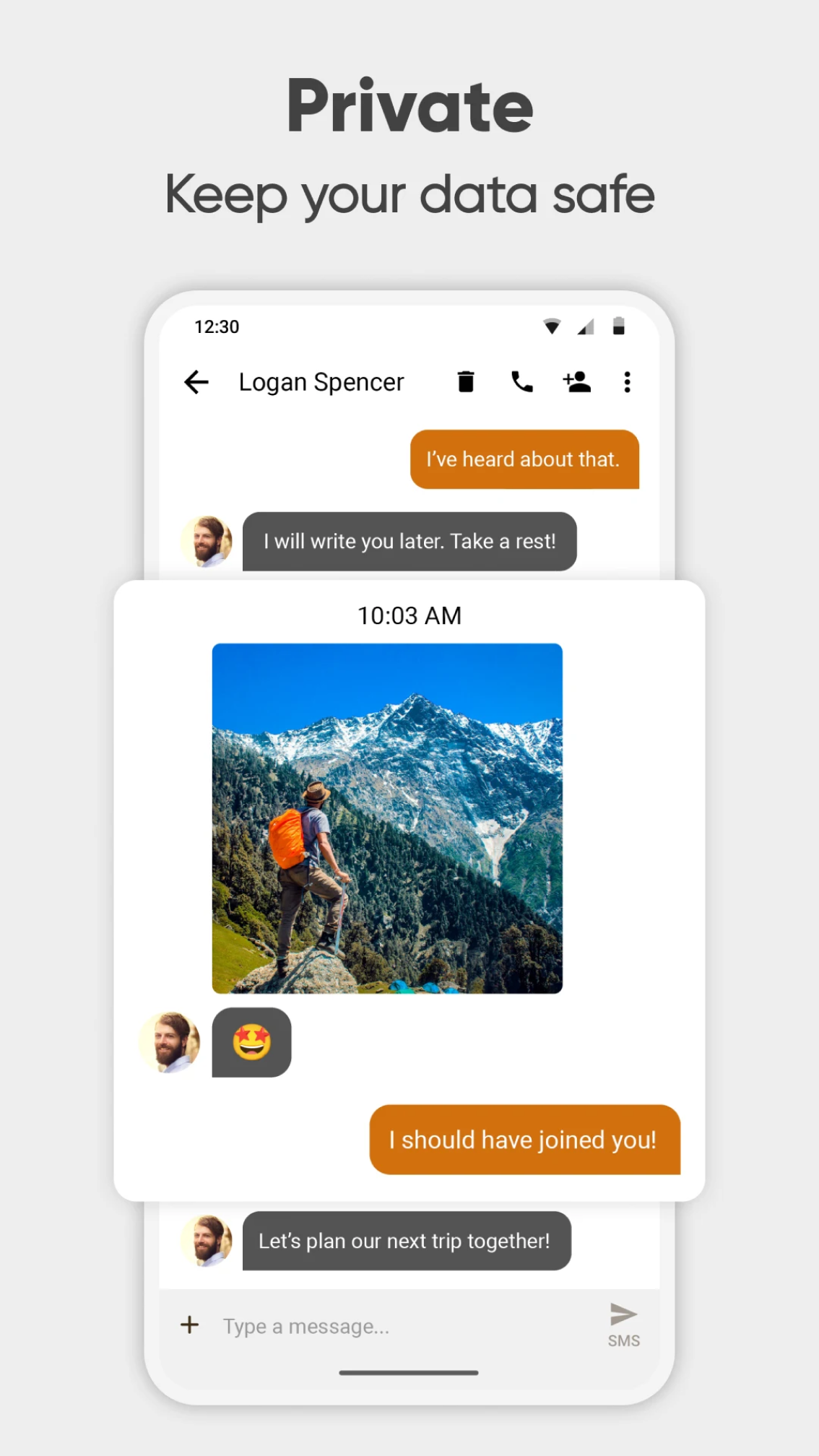 اسکرین شات 3 برنامه Simple SMS Messenger