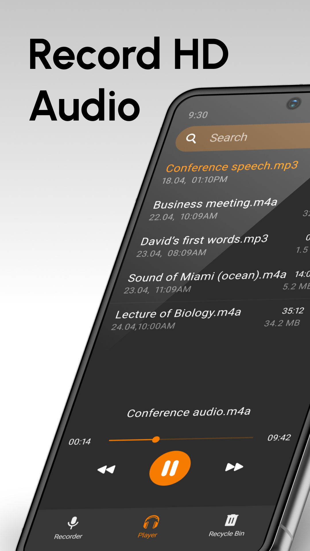 اسکرین شات 3 برنامه Simple Voice Recorder