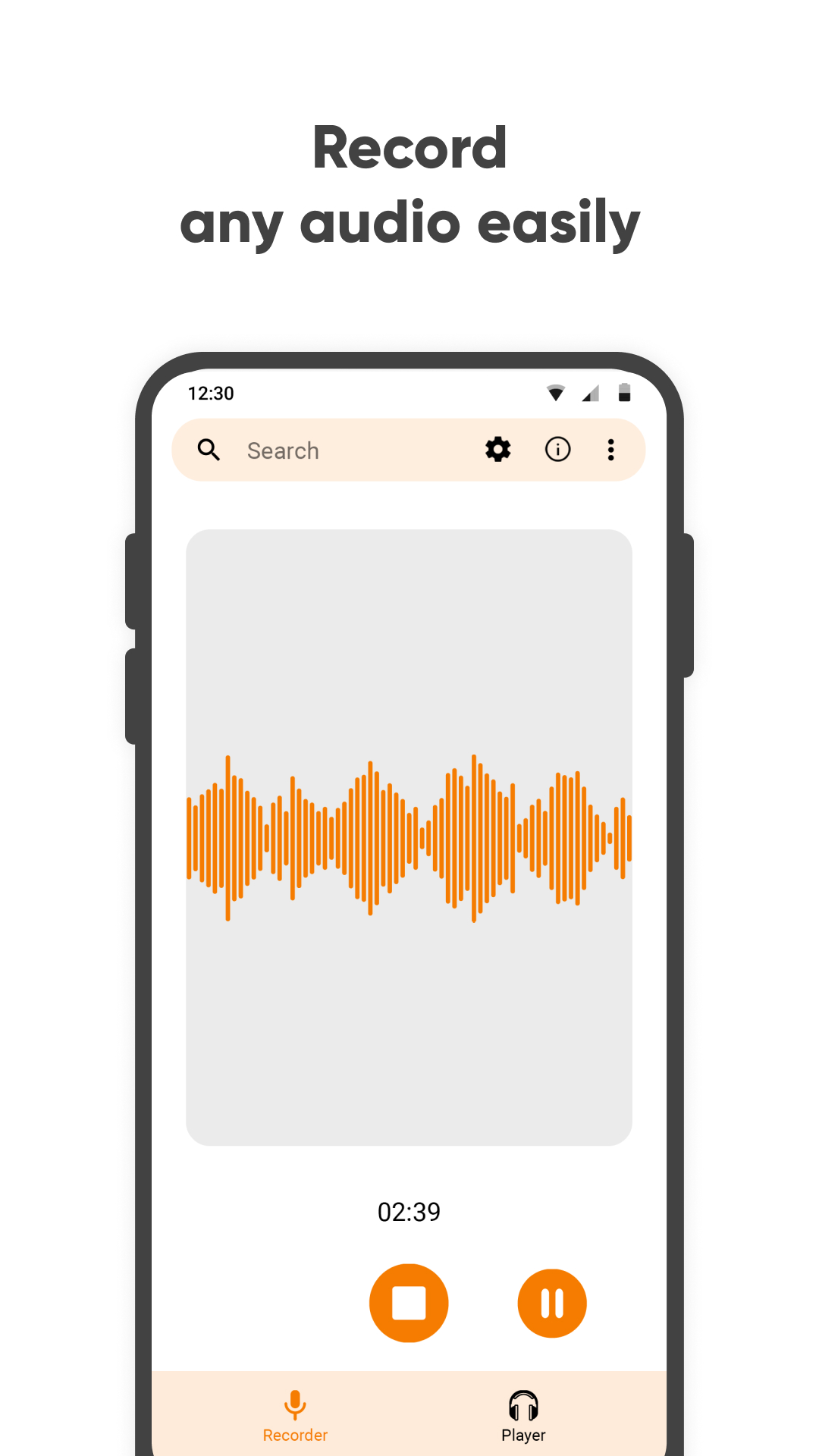 اسکرین شات 2 برنامه Simple Voice Recorder