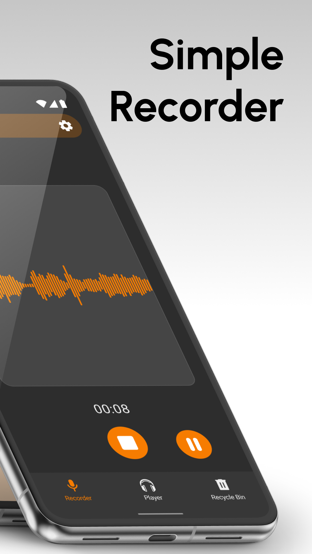اسکرین شات 2 برنامه Simple Voice Recorder