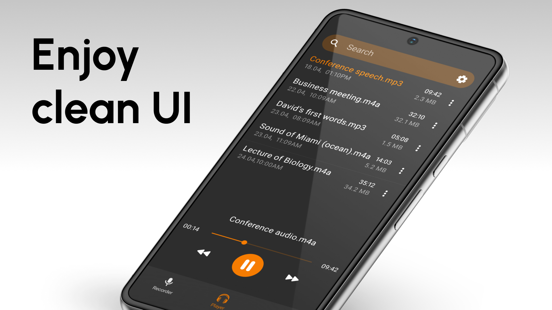 اسکرین شات 8 برنامه Simple Voice Recorder