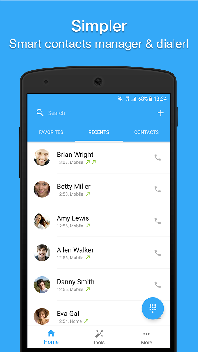 اسکرین شات 3 برنامه Easy Contacts and Phone