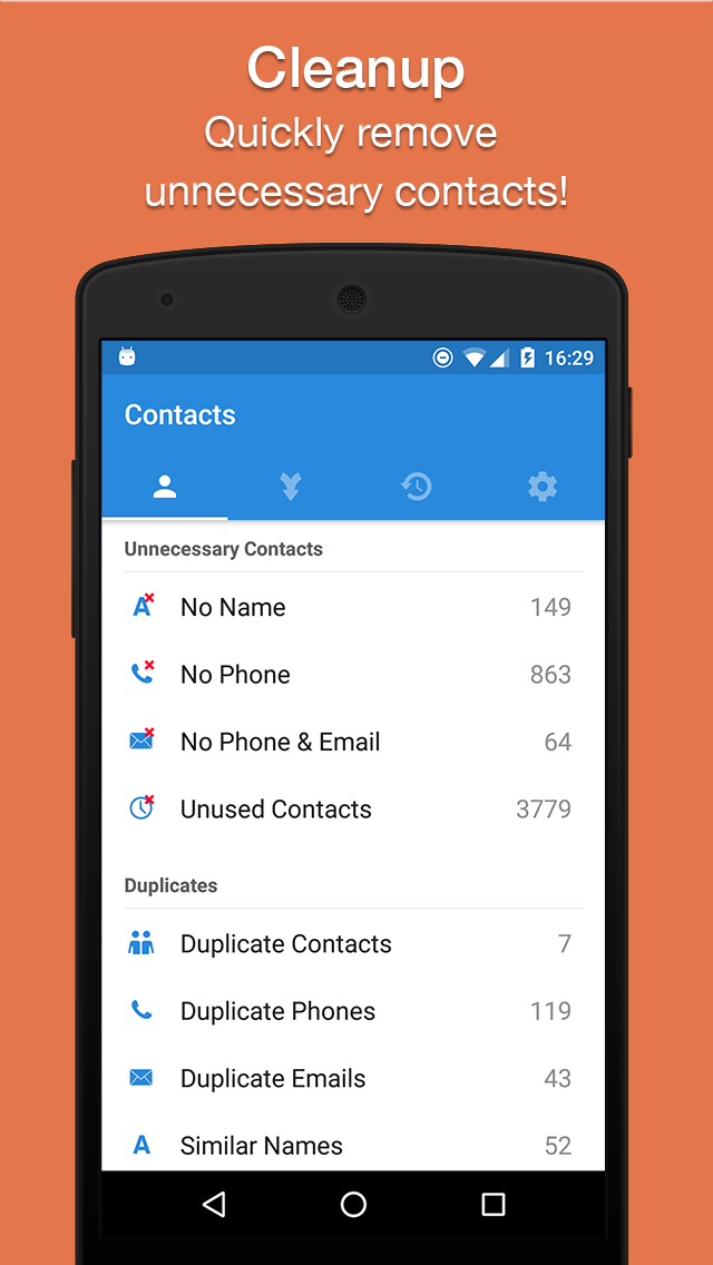 اسکرین شات 5 برنامه Easy Contacts Cleaner