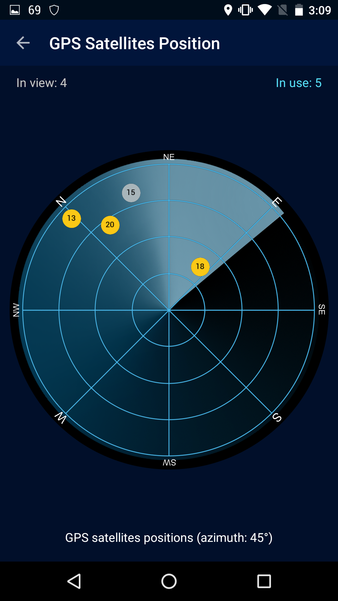 اسکرین شات 1 برنامه GPS-Status Data: Signal,Radars