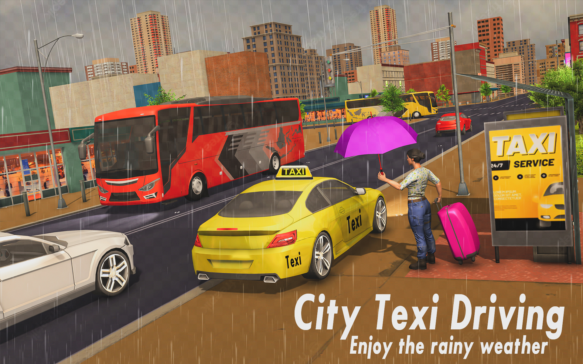 اسکرین شات 1 بازی Taxi Driving Taxis: Taxi Games