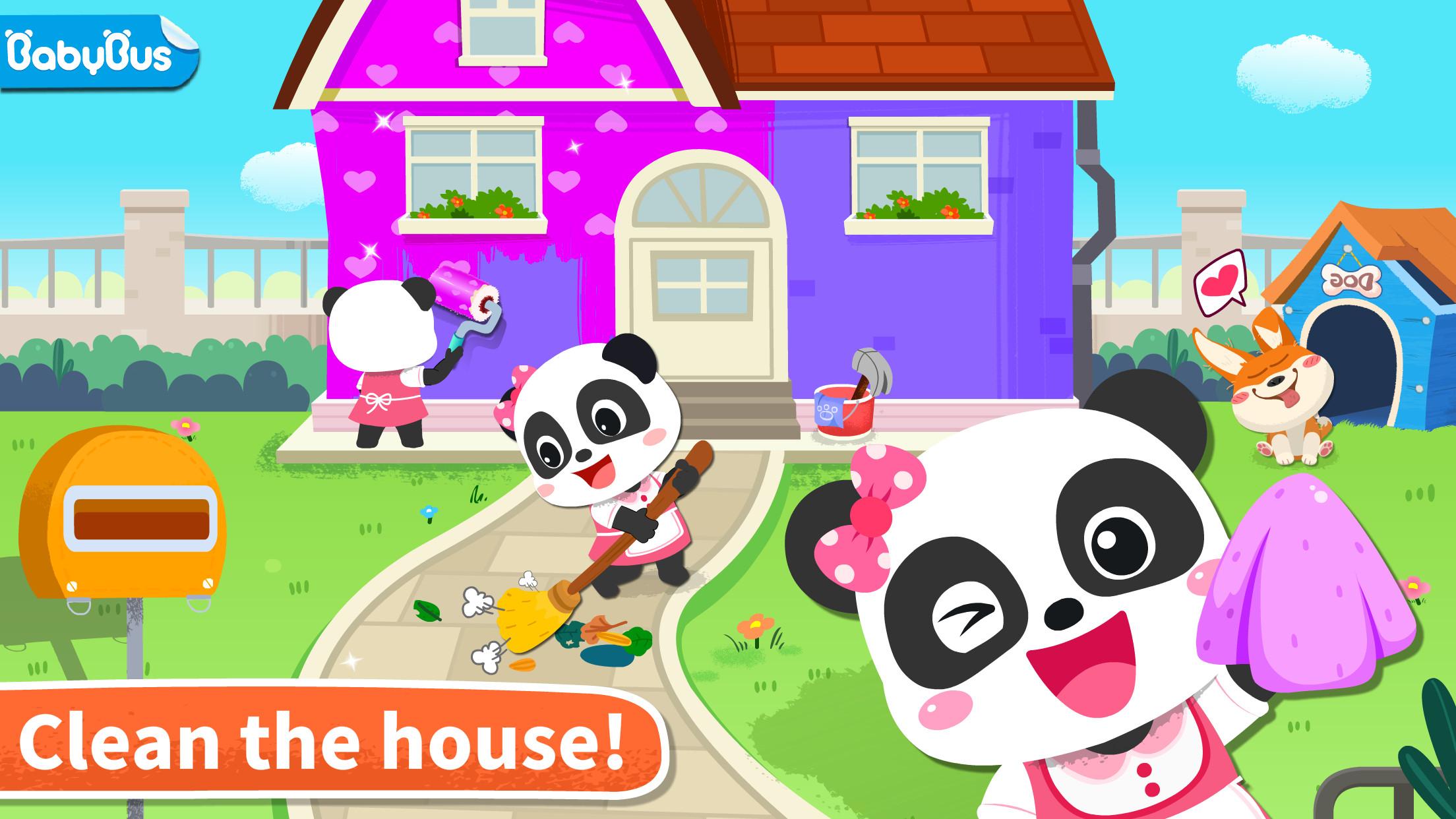 اسکرین شات 1 بازی Baby Panda' s House Cleaning