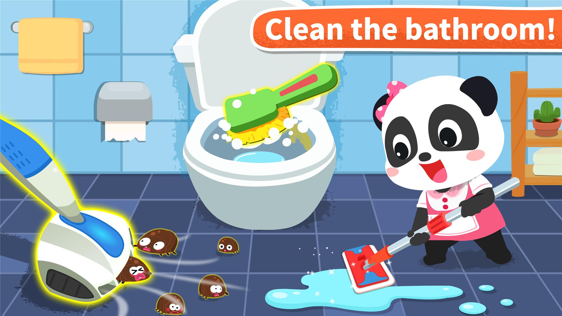 اسکرین شات 5 بازی Baby Panda' s House Cleaning